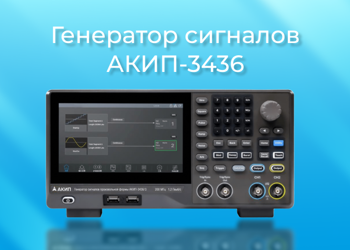 АКИП-3436: Двухканальный генератор сигналов 200 МГц с технологией TrueArb для сложных измерений АКИП-3436: Двухканальный генератор сигналов 200 МГц с технологией TrueArb для сложных измерений