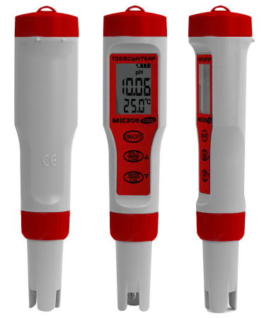 Тестер воды 4 в 1 (солемер/кондуктометр/pH- метр/термометр) МЕГЕОН 17002 купить по низкой цене | МАКСПРОФИТ Тестер воды 4 в 1 (солемер/кондуктометр/pH- метр/термометр) МЕГЕОН 17002 купить по низкой цене | МАКСПРОФИТ