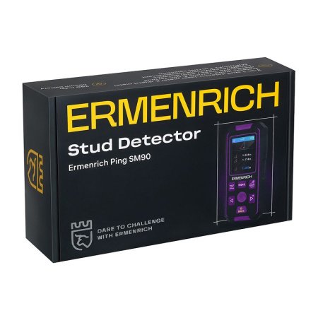 Детектор скрытой проводки Ermenrich Ping SM90, фиолетовый купить по низкой цене | МАКСПРОФИТ